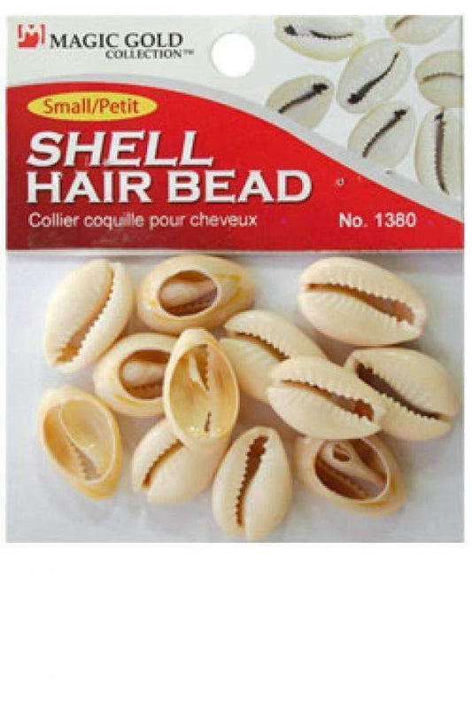 144 Magic Gold Shell Hair Beads - Small Ivory #1380 - Beautiful Black Hair