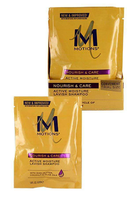 Motions Nourish & Care Active Moisture Plus Shampoo Box of 10 - Beautiful Black Hair