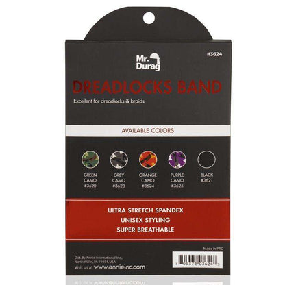 Mr. Durag Spandex Ultra Stretch Dreadlocks Band - Grey Camouflage #3623