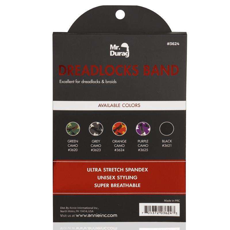 Mr. Durag Spandex Ultra Stretch Dreadlocks Band - Orange Camouflage #3624