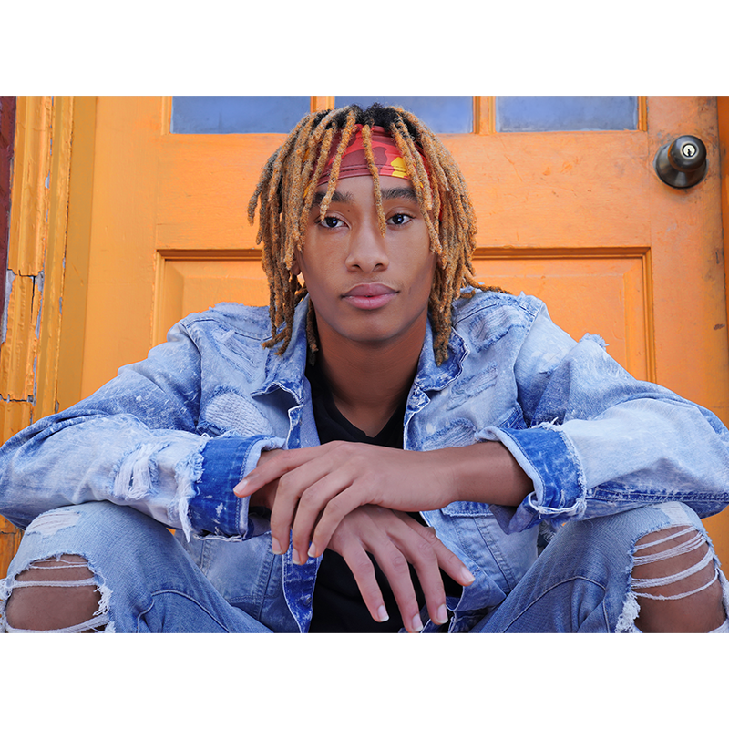 Mr. Durag Spandex Ultra Stretch Dreadlocks Band - Orange Camouflage #3624