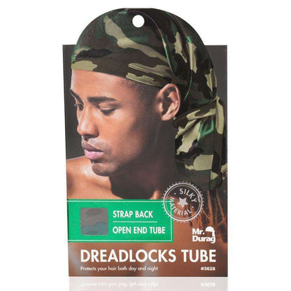 Mr. Durag Dread Locks Tube w/ Strap Back - Camo Assorted #3628