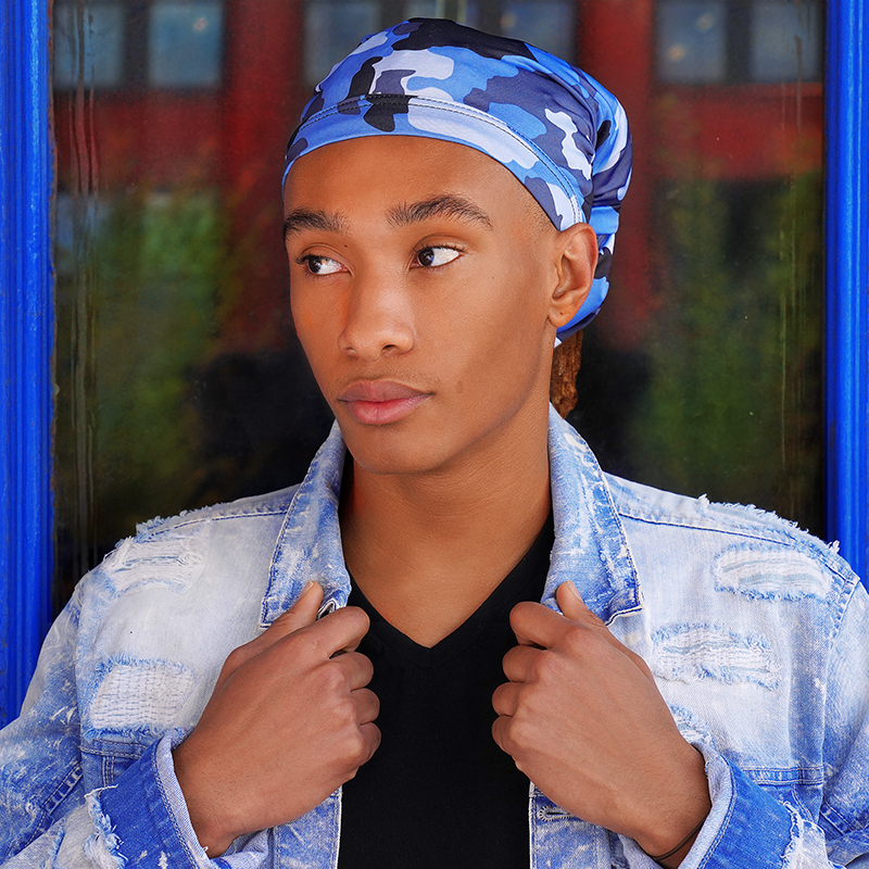 Mr. Durag Dread Locks Tube w/ Strap Back - Camo Assorted #3628