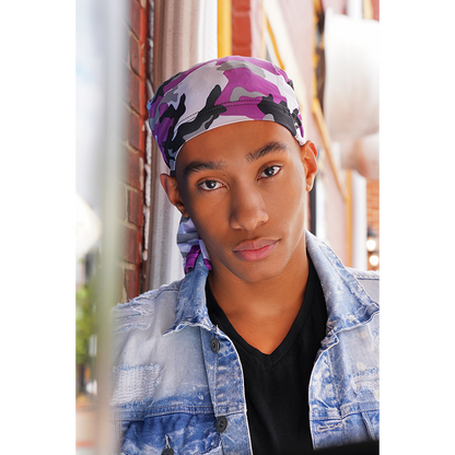 Mr. Durag Dread Locks Tube w/ Strap Back - Camo Assorted #3628