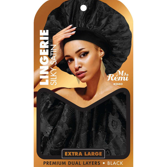 Ms. Remi Remi Lingerie Silky Bonnet -  Black #3680