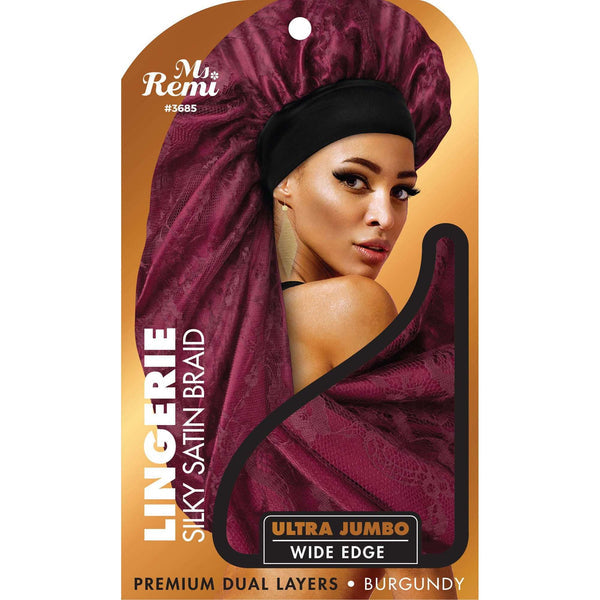 Ms. Remi Lingerie Wide Edge Silky Braid Bonnet Ultra Jumbo -  Assorted #3685