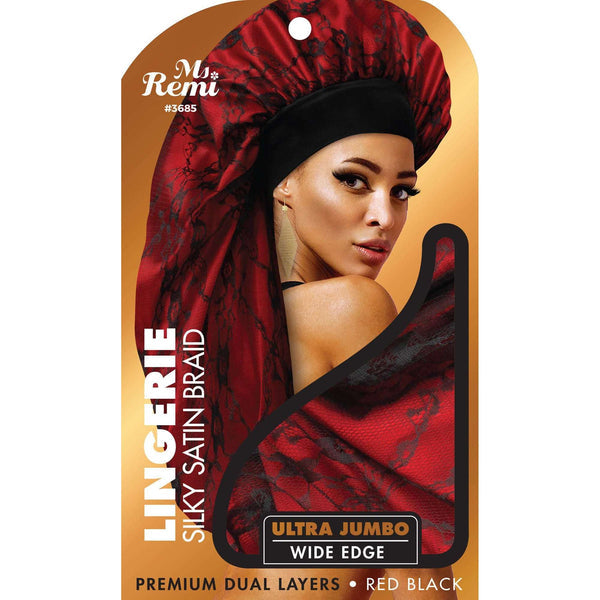 Ms. Remi Lingerie Wide Edge Silky Braid Bonnet Ultra Jumbo -  Assorted #3685