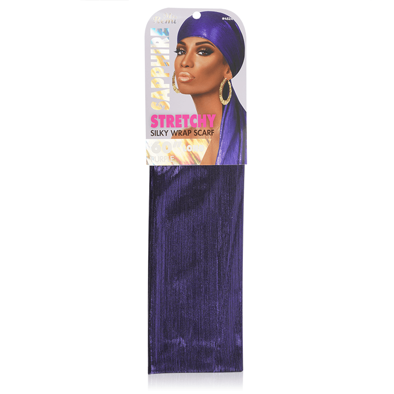 Ms. Remi Sapphire Stretchy Silky Wrap Scarf #4523