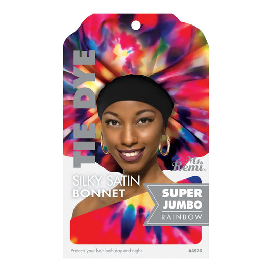 Ms. Remi Silky Satin Tie Dye Bonnet Super Jumbo Assorted #4526