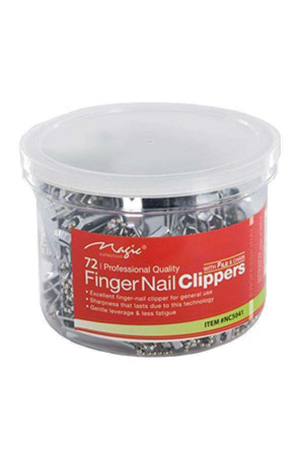 Magic Collection Nail Clipper w/ File & Chain 72pc - Beautiful Black Hair