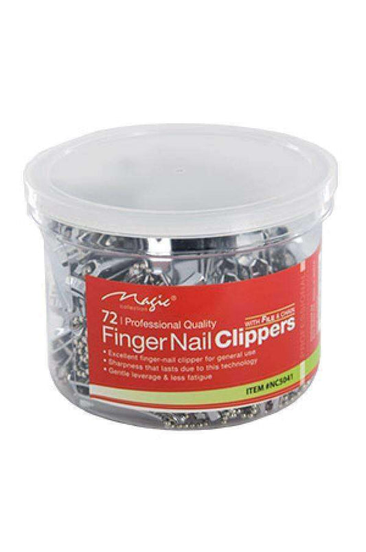 Magic Collection Nail Clipper w/ File & Chain 72pc - Beautiful Black Hair