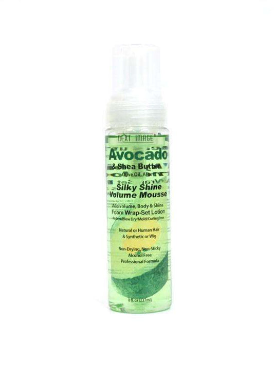 Next Image Avocado & Shea Butter Silky Shine Volume Mousse - Beautiful Black Hair
