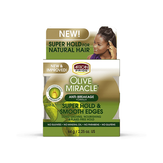 African Pride Olive Miracle Silky Smooth Edges 2.25oz - Beautiful Black Hair