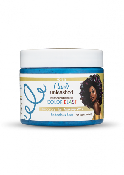 ORS Curls Unleashed Color Blast Temporary Hair Makeup Wax - Bodacious Blue - Beautiful Black Hair