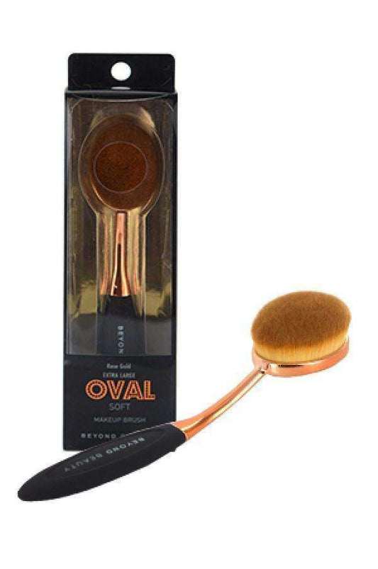 Rose Gold Oval Soft Makeup Brush - Extra Large - Beautiful Black Hair
