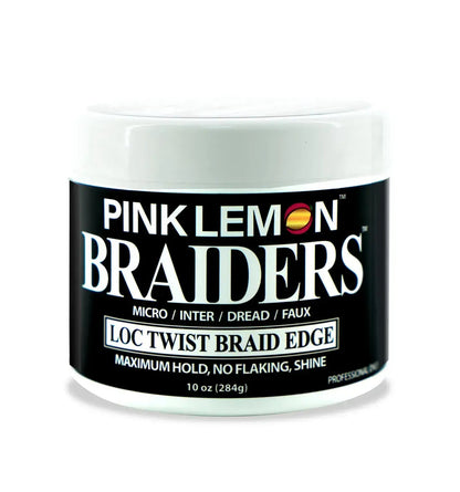 Pink Lemon Braiders Loc Twist Braid Edge Gel 10oz