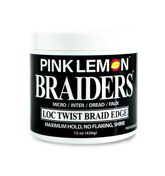 Pink Lemon Braiders Loc Twist Braid Edge Gel 15oz