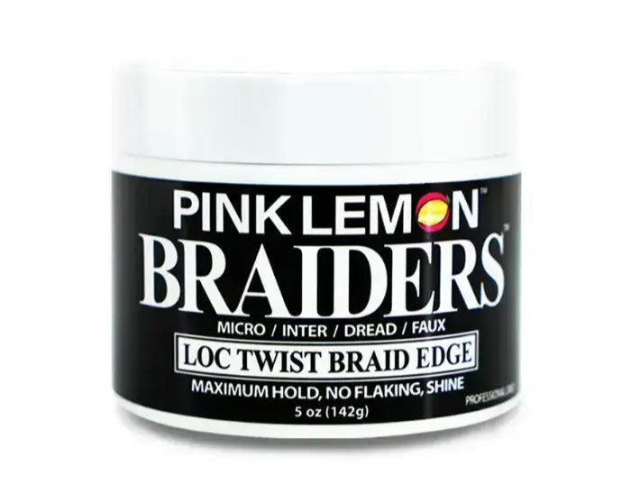 Pink Lemon Braiders Loc Twist Braid Edge Gel 5oz