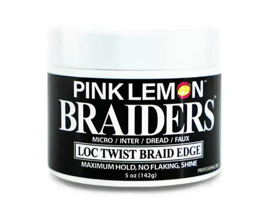 Pink Lemon Braiders Loc Twist Braid Edge Gel 5oz