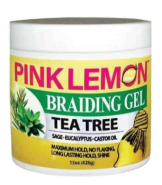 Pink Lemon Braiding Gel - Tea Tree 15oz