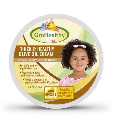 Sofn'free N' Pretty GroHealthy Thick & Healthy Olive Oil Cream - Beautiful Black Hair