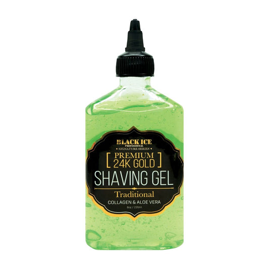 Black Ice Signature Series Premium 24K Gold Shaving Gel - Traditional