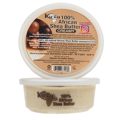Kuza 100% Pure African Shea Butter White Creamy - 8oz
