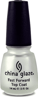 China Glaze Fast Forward Top Coat - Beautiful Black Hair