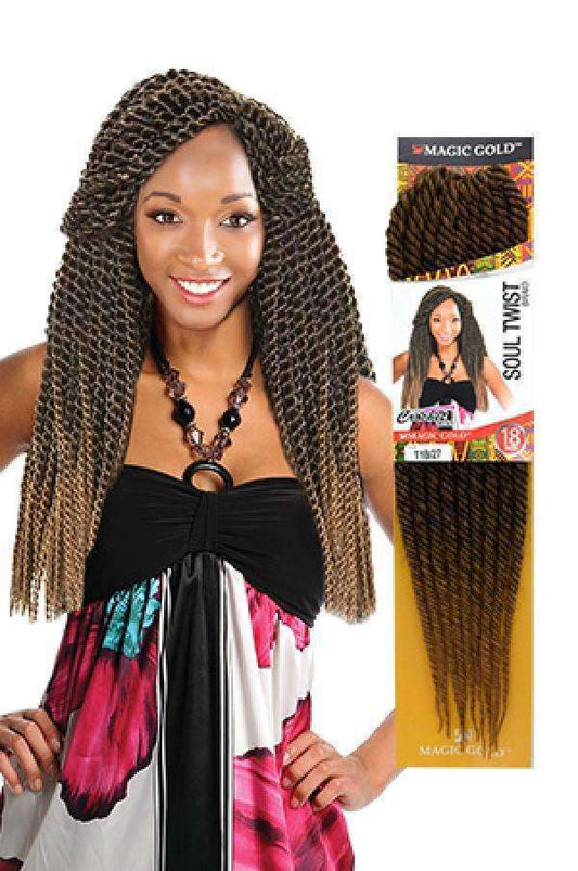 Magic Gold Soul Twist 18" - Beautiful Black Hair