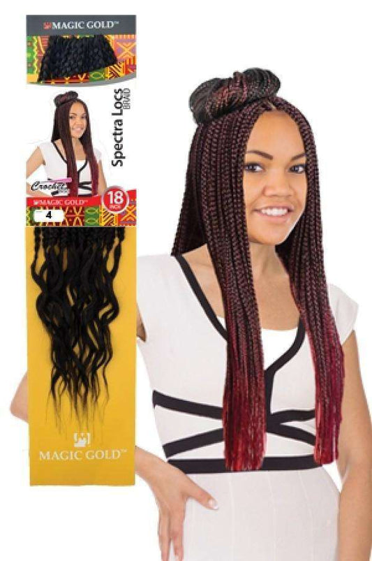 Magic Gold Spectra Locs 18" - Beautiful Black Hair