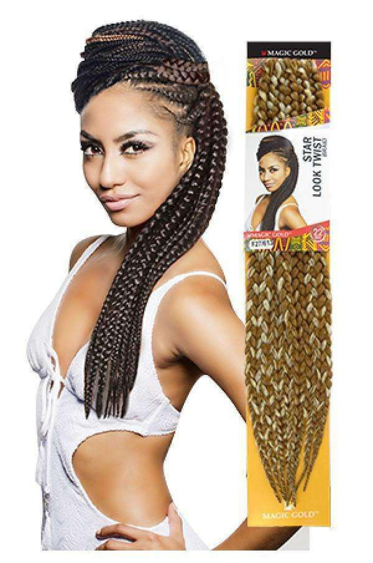 Magic Gold Star Look Twist 22" - Beautiful Black Hair