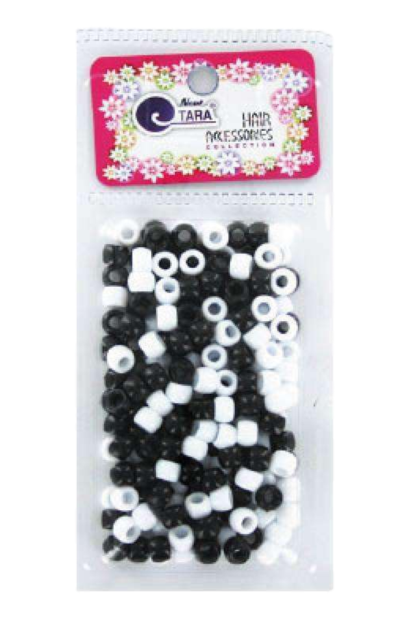 Tara Hair Beads - Black & White Mix #72629 - Beautiful Black Hair