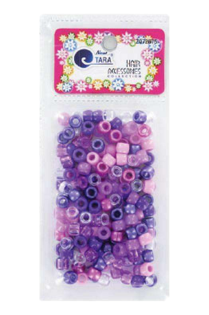 Tara Hair Beads - #72675 Purple Tone Mix Small - Beautiful Black Hair