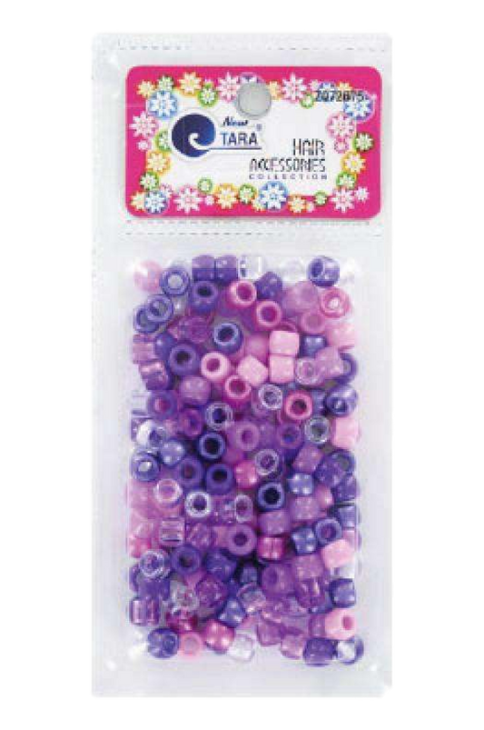 Tara Hair Beads - #72675 Purple Tone Mix Small - Beautiful Black Hair