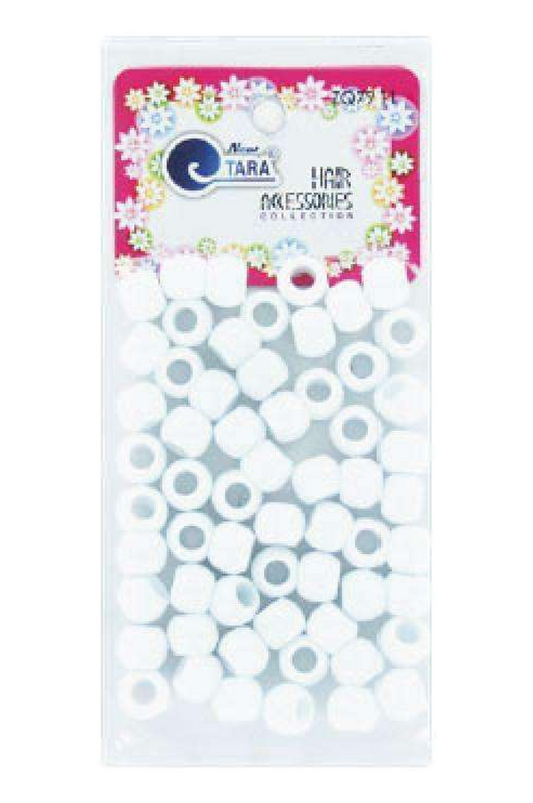 Tara Large Hair Beads - White #7911 - Beautiful Black Hair