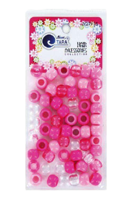 Tara Large Hair Beads - Pink Tone Mix #7915 - Beautiful Black Hair