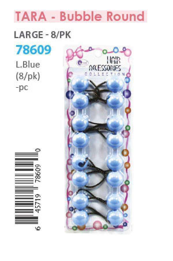 Tara Hair Baubles - Round #78609 C7 Light Blue Large - Beautiful Black Hair