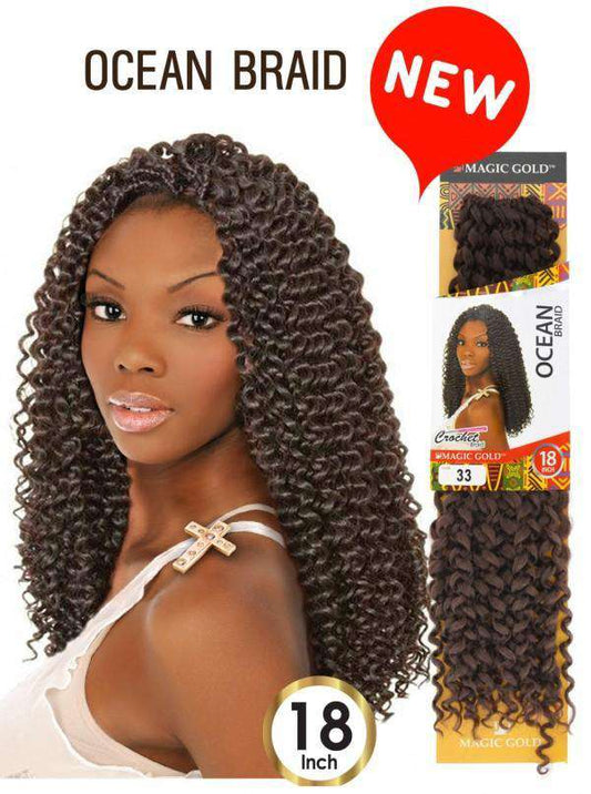 Magic Gold Ocean 18" - Beautiful Black Hair