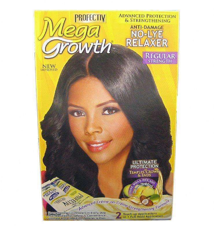 Profectiv Mega Growth No Lye Relaxer Touch Up Kit - Regular 2 Applications - Beautiful Black Hair