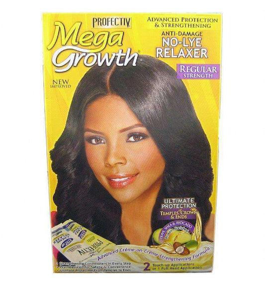 Profectiv Mega Growth No Lye Relaxer Touch Up Kit - Regular 2 Applications - Beautiful Black Hair