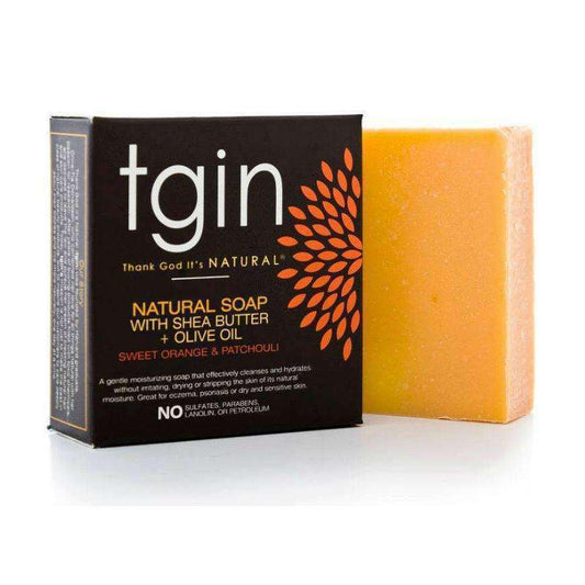 TGIN Olive Oil Soap - Sweet Orange Patchouli - Beautiful Black Hair