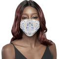 KIM & C Fashion Flower Patterned Mask (Blue) - Beautiful Black Hair