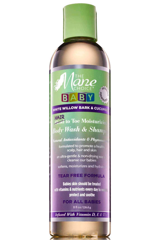 The Mane Choice White Willow Bark & Cucumber Baby Hair to Toe Wash & Shampoo - Beautiful Black Hair