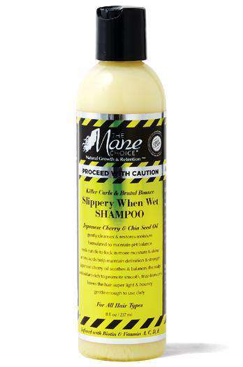 The Mane Choice Proceed With Caution Killer Curls & Brutal Bounce Slippery When Wet Shampoo - Beautiful Black Hair