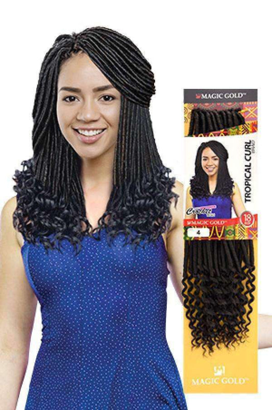Magic Gold Tropical Curl 18" - Beautiful Black Hair