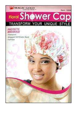 Magic Gold Floral Shower Cap - Beautiful Black Hair